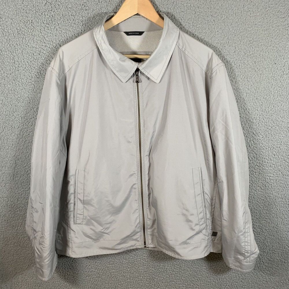 Hugo Boss Jacket Mens Large 44R Grey Full Zip Casual Bomber